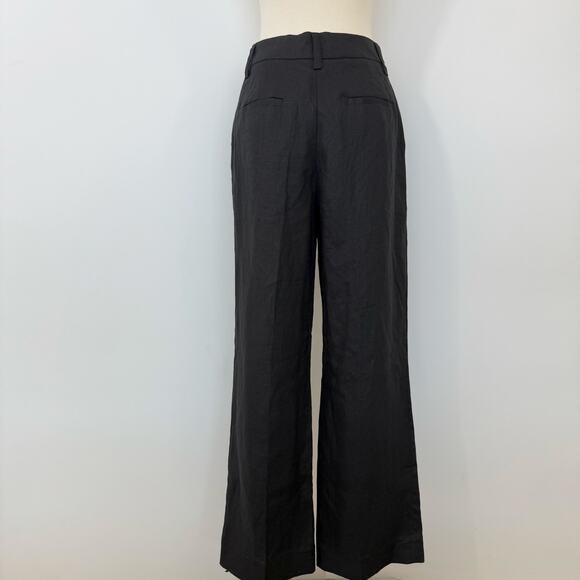 Reformation Alex Linen Pants Pleated-Front Wide Leg High Rise 4 Petite NWT - Picture 7 of 11